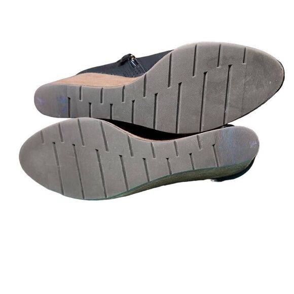 Dr. Scholl's Women's Wynter Black Faux Leather Be Energized Wedge Booties Sz 11 - Picture 9 of 9